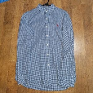 Polo Ralph Lauren blue checkerboard dress shirt M